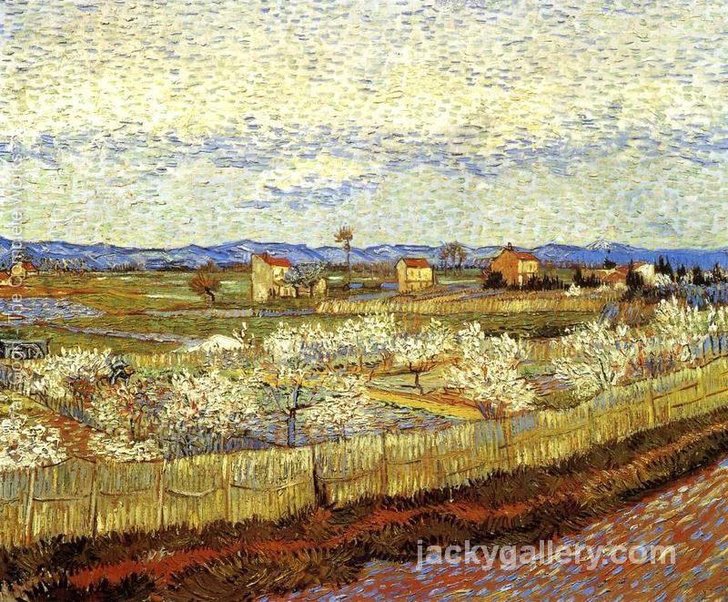 La Crau With Peach Trees In Blossom, Van Gogh painting